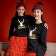 thumbnail image 4 of BULLPIANO Merry Christmas Family Matching Clothes Xmas Ugly Sweaters Hoodie Sweashirts For Couple, Family, 4 of 6