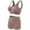 Khaki, variant on Womens Sports Bra Padded Bra Feature V-Neck Nursing Bra Style W-1191 Blue S