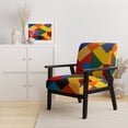 thumbnail image 2 of Designart "Colorful Base Run" Multi-Color Abstract Upholstered Accent Chair - Modern Arm Chair For Living Room, 2 of 7