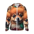 thumbnail image 1 of Balery Colorful Leaf Chihuahua Sudadera ligera de manga larga con capucha y protección solar UPF 50+ para hombre y mujer, ideal para pesca y running-Small, 1 of 7