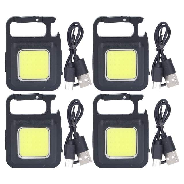 Luz de trabajo con llavero COB recargable Nikou Juego de 4 llaveros COB