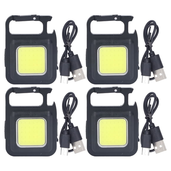 Luz de trabajo con llavero COB recargable Nikou Juego de 4 llaveros COB