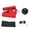 Red, variant on BIMZUC Tent Pole Tips Cap Anti Puncture Top Cap Support Thimble with Ground Nail Fixing Buckle for Single Tents Canopies Black