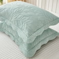 thumbnail image 2 of MarCielo  2-Piece 100% Cotton Embroidered Quilted Pillow Shams Aruba Blue - Standard, 2 of 5