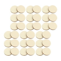 unbranded 50 Pcs DIY Handmade Wood Chips Cardboard Circles Blank Twigs Beige
