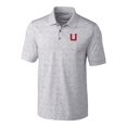thumbnail image 2 of Men's Cutter & Buck Steel Utah Utes Vault Advantage Tri-Blend Space Dye Big & Tall Polo, 2 of 3