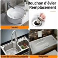 thumbnail image 2 of Tapa de drenaje de bañera con núcleo de resorte, tapón de lavabo de baño universal para orificio de drenaje de 38-43 mm, tapón de lavabo de baño 2 en 1 duradero y resistente a la oxidación con, 2 of 5