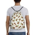 thumbnail image 2 of Drawstring Backpack - cute sloth AZ Splash Proof Small Drawstring Gym Bag for Women Men, Cinch Sports String Bag Backpack for Travel Swimming Beach, 2 of 8