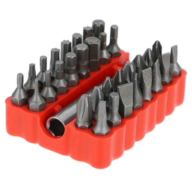 33pcs Stubby Screwdriver Bits Kit Screw Bits Steel Screwdriver Bits Steel Drill Bits