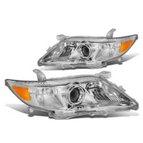 DNA Motoring For 10-11 Toyota Camry Chrome Amber Corner Projector Headlight Lamps Pair