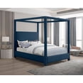 thumbnail image 2 of Meridian Furniture Emerson Navy Linen Textured Fabric Full Bed, 2 of 9