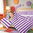 thumbnail image 4 of Erosebridal Minimalist Stripe 7-Piece Twin Bedding,Mid-Century Striped Bedding Comforter Set,Colorful Stars Reversible, 4 of 7