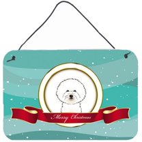 Carolines Treasures BB1527DS812 Bichon Frise Merry Christmas Wall and Door Hanging Prints