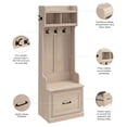 thumbnail image 4 of Woodland 24W Hall Tree & Shoe Bench w/ Drawer in White Maple - Engineered Wood, 4 of 6