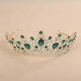 thumbnail image 2 of Bridal Crystal Tiara Princess Ruby Sapphire Emerald Crown Rhinestone Cake Topper Wedding Headpiece Prom Party Bridesmaid Hair Accessories for Women and Girls, 2 of 11