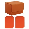 thumbnail image 1 of Caja de baraja de cartas coleccionables, álbum, contenedor resistente, tarjetas deportivas, funda, soporte para tarjetas Naranja, 1 of 6