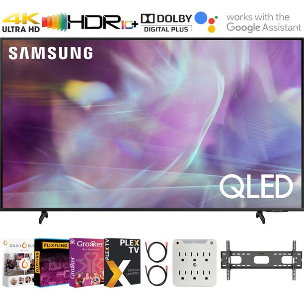 Samsung Q60 75 Inch QLED 4K UHD 2021 Smart TV Bundle with Complete