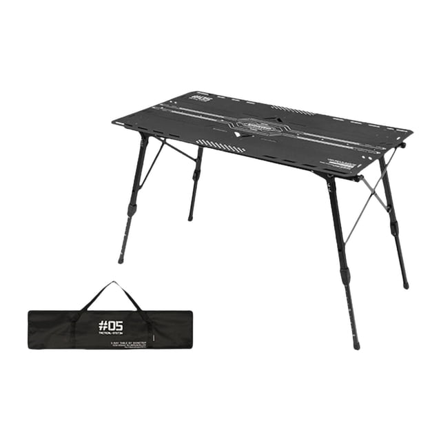 Mesa de campamento con bolsa de almacenamiento muebles de campamento compacta mesa plegable resistente Negro