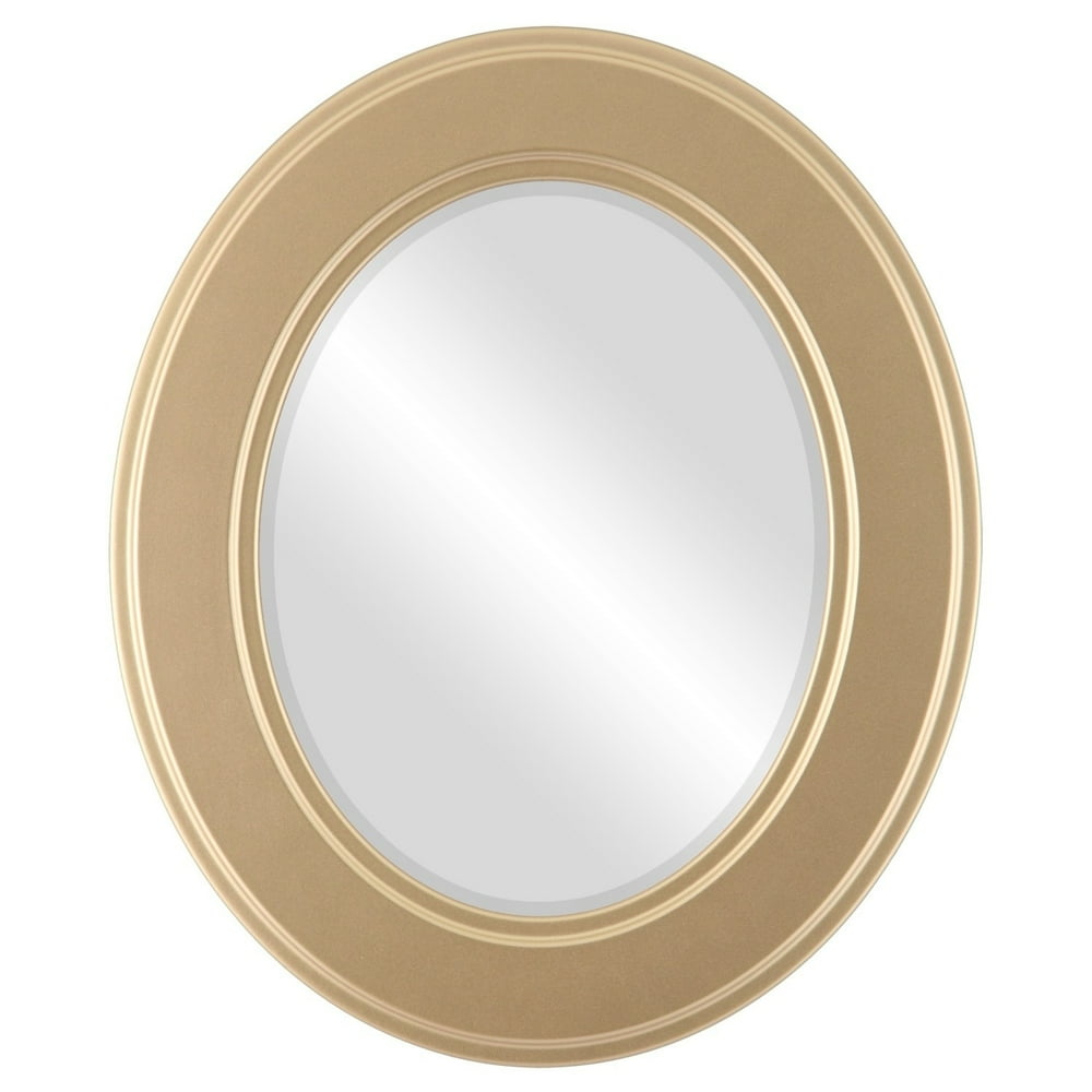 The Oval and Round Mirror Store Montreal Framed Oval Mirror in Gold