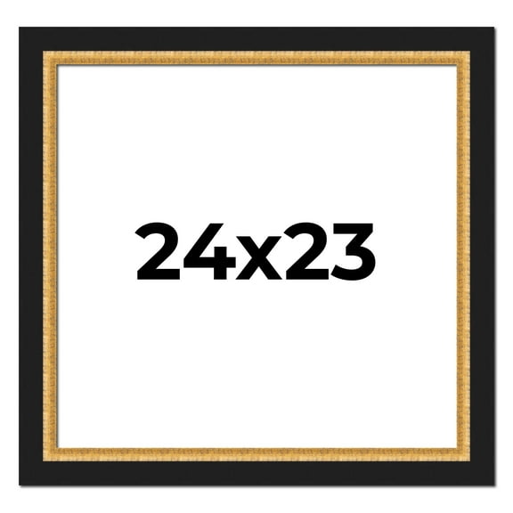24x23 Frame Gold Real Wood Picture Frame Width 2.25 Inches | Interior Frame Depth 0.5 Inches |