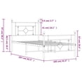 thumbnail image 2 of vidaXL Twin XL Metal Bed Frame with Headboard, Under Bed Storage, Noise Free, White, No Mattress, 2 of 12