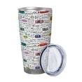 thumbnail image 2 of Daiia Hello Printed 20oz Insulated Coffee Cup with Straw Topper, Fully Spill Proof Travel Coffee Mug, Stainless Steel Tumbler for Work Home Outdoor Car-Straw Three-piece Set, 2 of 8