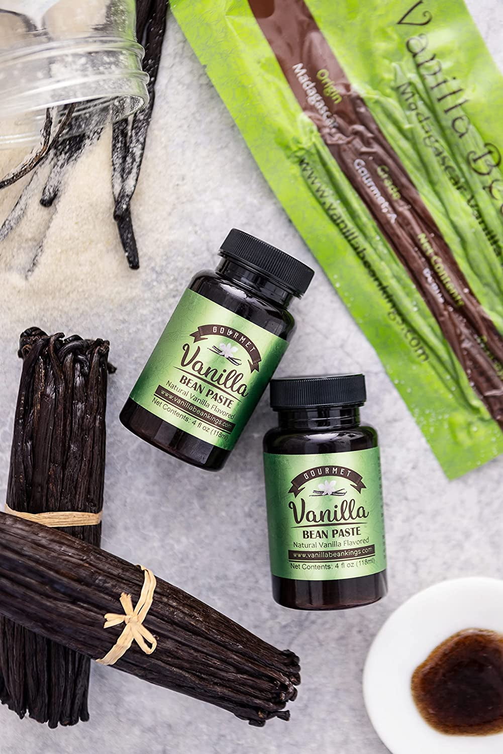 Vanilla Bean Kings Vanilla Bean Paste, Gourmet Madagascar Bourbon, 5 Gallons