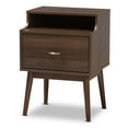thumbnail image 3 of Dahna Mid-Century Modern Walnut Brown Finished Nightstand by Bairbremy Studios, 3 of 18