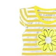 thumbnail image 4 of XZNPDUCQ Girls's 2 Piece Summer Beach Set Short Sleeve Tee with Elastic Waist Short SetsSummer PjsGirls Summer 2Pcs T Shorts Set Dailywear Yellow，12-18 Months, 4 of 4
