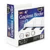 find It Gapless Loop Ring View Binder, 11 x 8-1/2, 4" Capacity, White -IDESNS01703