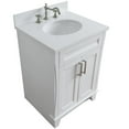 thumbnail image 4 of Bellaterra Home 400700-25-WH-WEO 25 in. Single Oval Sink Vanity with Quartz Top, White, 4 of 11