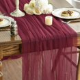 thumbnail image 1 of Dusty Rose Gauze Table Runner 120 Inch 10FT, Seasonal Sheer Chiffon Cheesecloth Kitchen Dining Holiday Birthday Table Decor for Home Party, 1 of 8