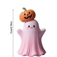 thumbnail image 4 of Halloween Pink Ghost Figurine Decor,Mini Cute Pink Statue with Pumpkin Holding, Decoration for Gift Props Tabletop Home Decorations, Halloween Gift Halloween-Themed Decorations, 4 of 4