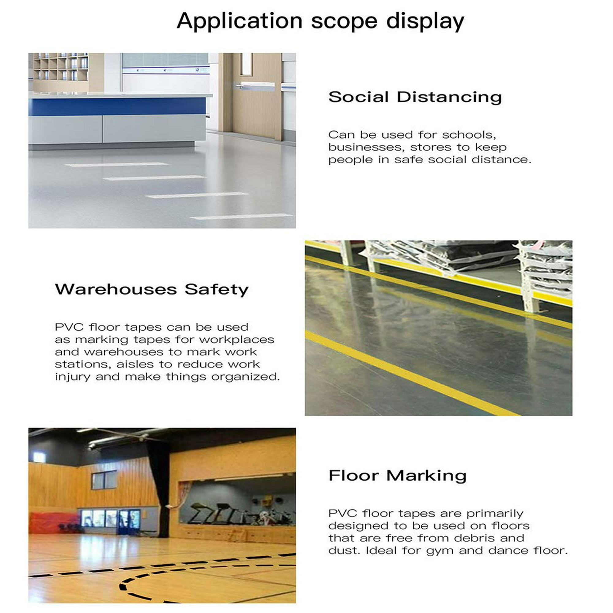 APT, (Red, 2?? Width, 36 Yds Length), PVC Marking Tape, Premium Vinyl Safety Marking, Dance Floor Splicing Tape, Floor Tape and Caution Tape, 6 mil Thick - Walmart.ca