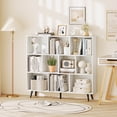 thumbnail image 2 of Costway 10 Cube Bookcase 3-Tier Modern Storage Organizer with 5 Metal Legs Bookshelves, 2 of 10