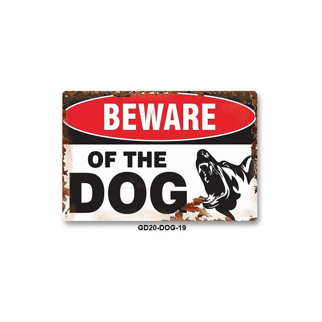 Vinilo autoadhesivo Warning Sign Beware of the Dog, 10 unidades