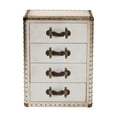thumbnail image 3 of Baxton Studio Jaelyn Vintage Coffee Canvas 4-Drawer End Table, 3 of 12