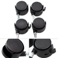 thumbnail image 4 of CHENGSI for 4 Pieces Furniture Caster Wheels Set M8 Swivel Castor with Brake for Coffee Table Restaurant Cart Machinery Equipment Black 39mm Diameter for General Replacement, 4 of 10