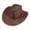 Coffee, variant on Western Cowboy Hat with Windbreak Rope for Men, Wide Brim Linen Sun Hat for Outdoor Travel, Halloween Cosplay Costume, Breathable Fedora Hats for Party