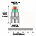 thumbnail image 3 of 4 Pcs Tire Pressure Monitor Stem Caps, 3-Color Eye Alert Car Tire Pressure Monitors, Universal Tire Valve Caps For Cars, Trucks, Suvs, Rvs, Motorcycles, 3 of 6