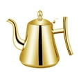 thumbnail image 2 of 1L Tea Kettle Strainer Stovetop Teapot Home Restaurant Golden Water Kettle (Stainless Steel,Gold), 2 of 4