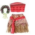 thumbnail image 3 of Disfraz de princesa Moana de Disney para niñas, disfraz de dos piezas para carnaval, cumpleaños, playa, fiesta hawaiana, 3 of 5
