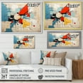 thumbnail image 4 of Designart "Colorful Geometric Atmosphere I" Modern Geometric Floater Framed Canvas Wall Art, 4 of 5
