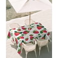 thumbnail image 3 of 60x102 Inch Outdoor Tablecloth with Umbrella Hole Zipper Rectangle Strawberry Rustic Rectangular Tablecloths Outside Waterproof Spring Summer Floral Fruit Patio Table Cloth Cover for Picnic Party, 3 of 8