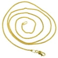 thumbnail image 2 of Luxurman 14K Solid Yellow Gold 1.2mm Wide Shiny Round Wheat Chain 24" Necklace with Lobster Clasp, 2 of 3