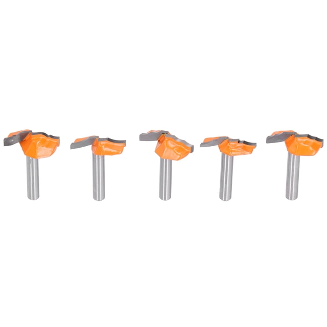 5 uds 6mm vástago enrutador broca fresa amarilla para puertas de gabinete herramientas de corte de carpintería