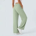 thumbnail image 5 of Jaunzuar Summer Pants for Women Straight Leg Elastic Waist Drawstring Pants Loose Versatile Casual Pants with Pockets XL, 5 of 6