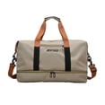 thumbnail image 1 of Sonducket Bolsa de viaje de separación húmeda y seca de tela - Bolsas de viaje de gran capacidad convenientes y prácticas Envolturas para manijas de equipaje Caqui, 1 of 6