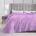 thumbnail image 6 of YFYANG Anti-Pilling Ultra-Soft Micro Fleece Cover Blanket for Bed Sofa, Dreamy Purple Bubble Throw Blanket for All Seasons, 80"x60", 6 of 9