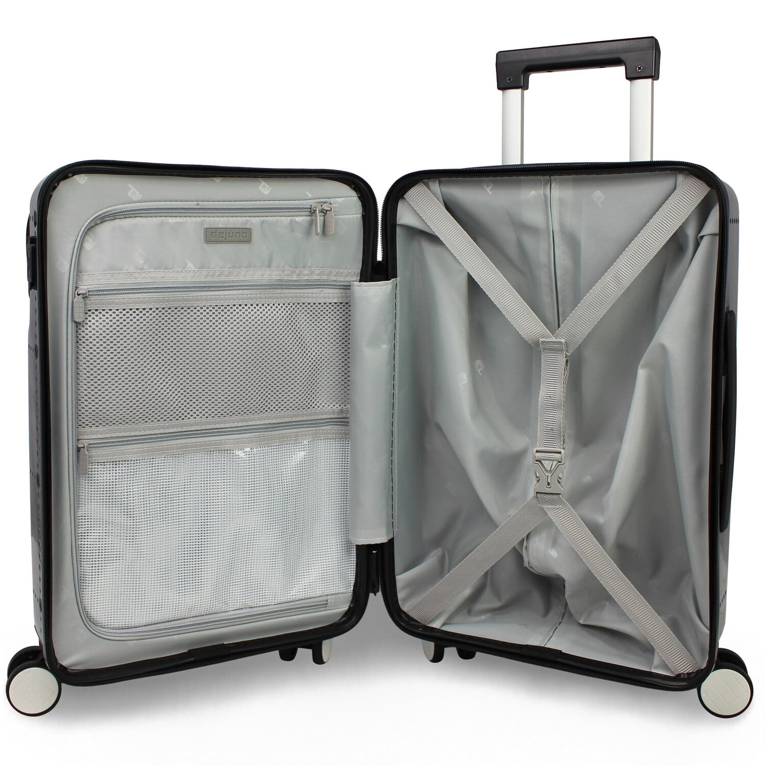 World Traveler Dejuno Avery Smart 20-Inch Carry-On Luggage with USB & USB-C Ports - Black